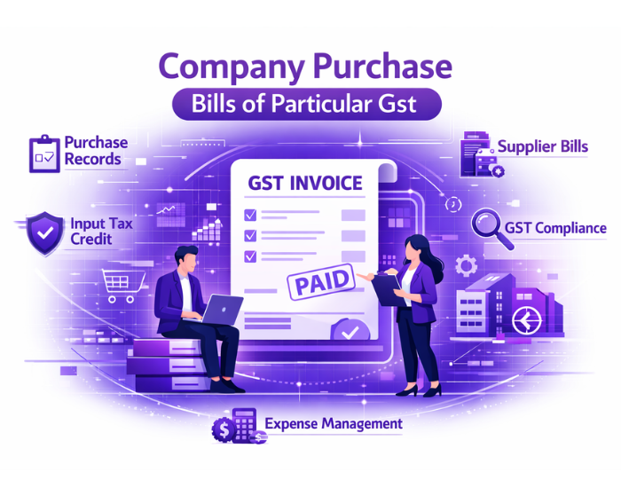 Company Purchase Bills of Particular Gst