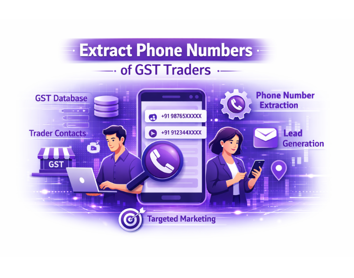 Extract Phone Numbers of GST Traders