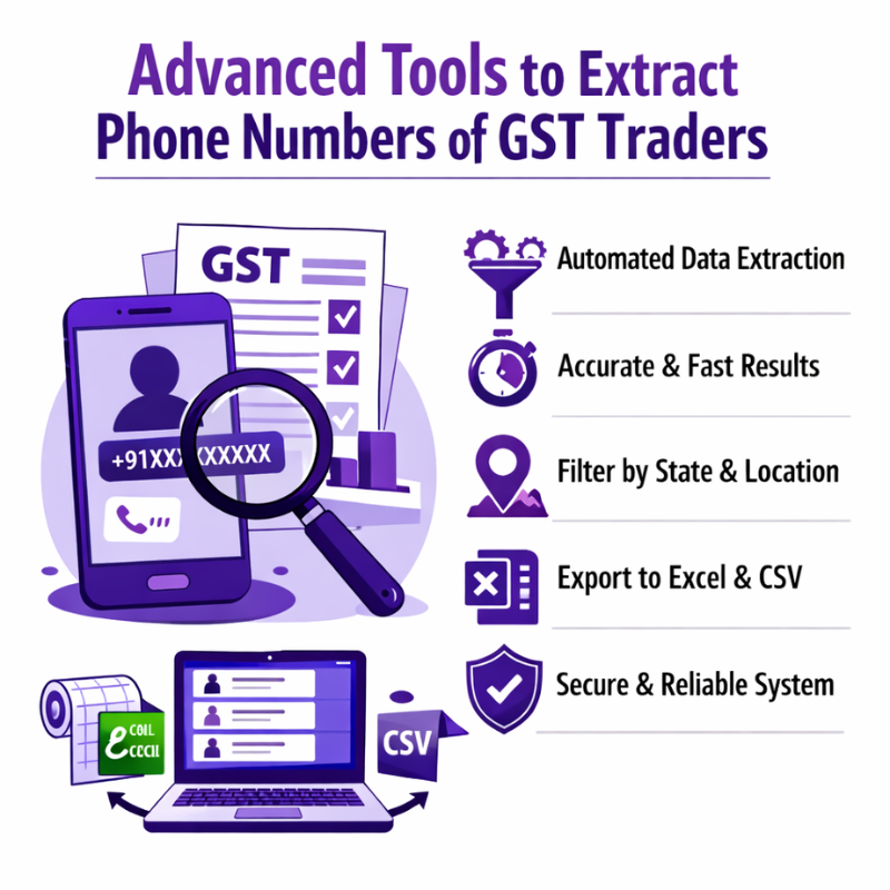 Extract Phone Numbers of GST Traders
