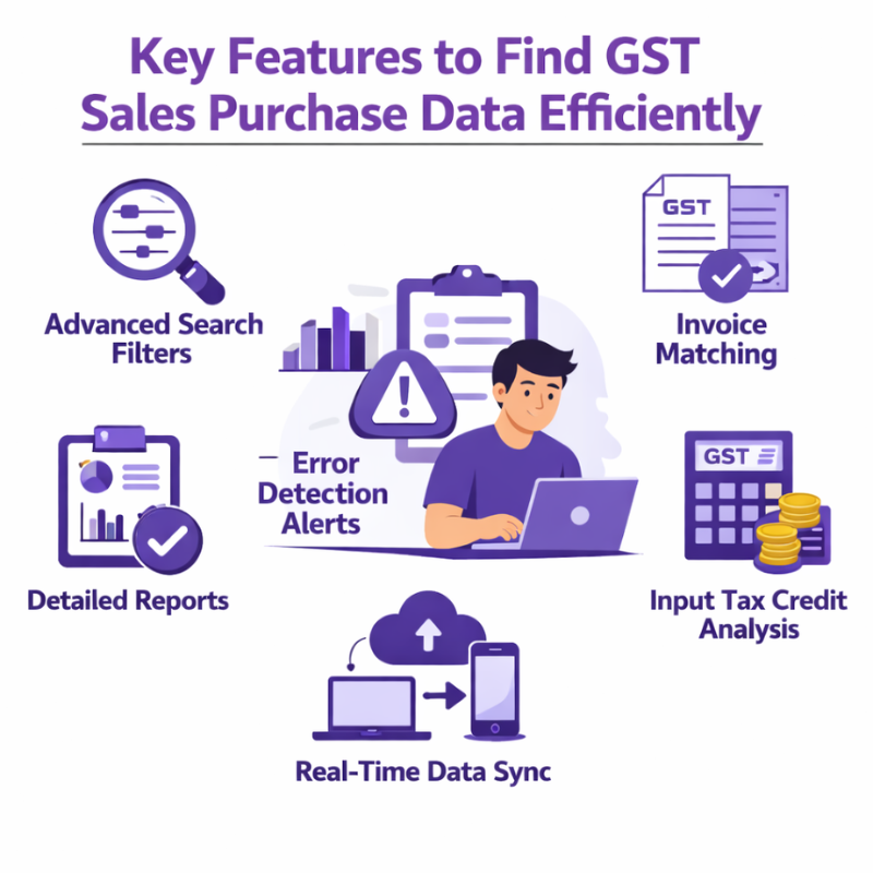 Find Gst Sales Purchase Data