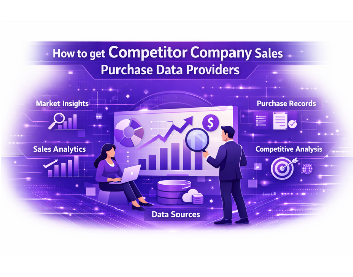 How to get Competitor company sales purchase data providers