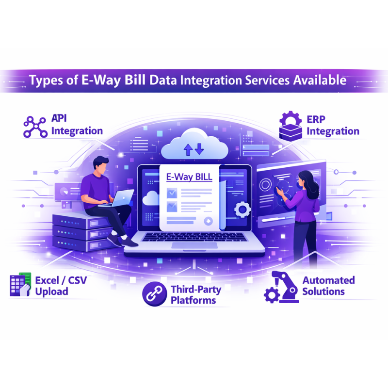 What are the e-way bill data integration services available
